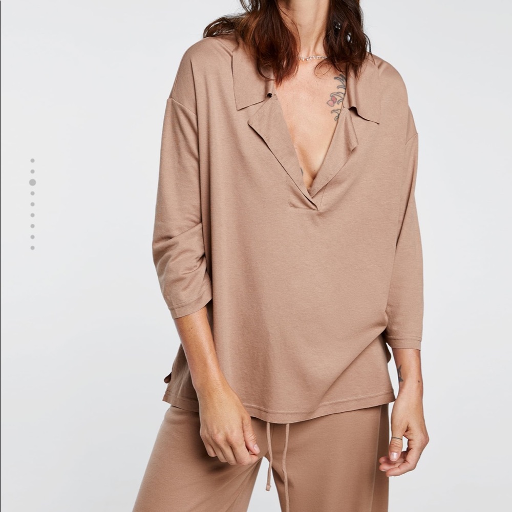 Zara Mauve Polo Shirt